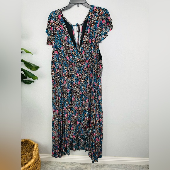 Torrid Midi Gauze Walk Through Romper Dress floral multi color Size 5 - Picture 2 of 9